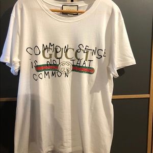 GUCCI TEE “Common sense” White M
